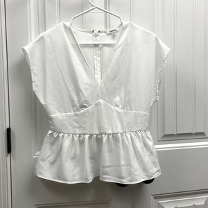 Express Empire Seamed Peplum Top